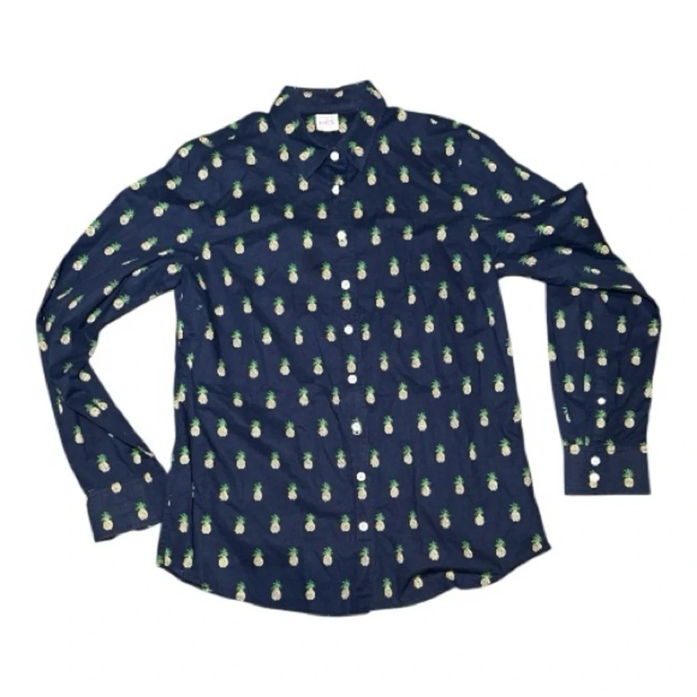 J. Crew Men's Pineapple Print Button Up Shirt Medium